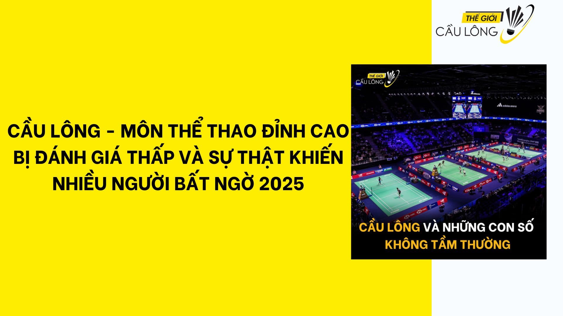 Cầu lông – Môn thể thao đỉnh cao bị đánh giá thấp?